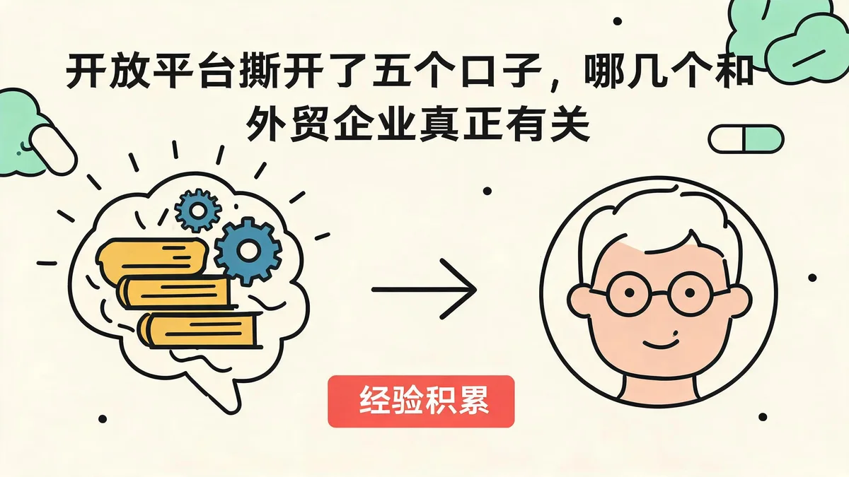 开放平台撕开了五个口子,哪几个和外贸企业真正有关——专家角色价值取决于背后经验积累